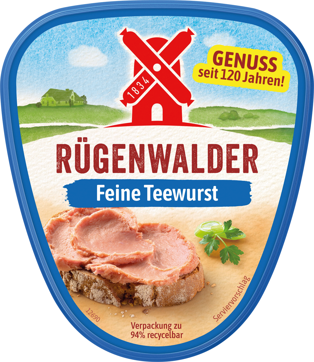 Rügenwalder Mühle Teewurst, Pommersche Gutsleberwurst** oder Geflügelleberwurst