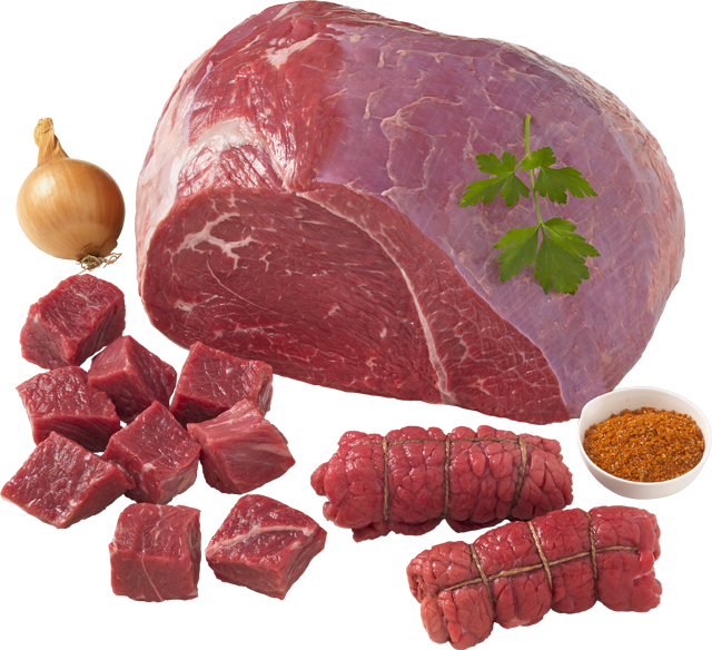 Zart gereiftes Charoluxe Rindfleisch: Rinder-Keulenbraten, -Rouladen 