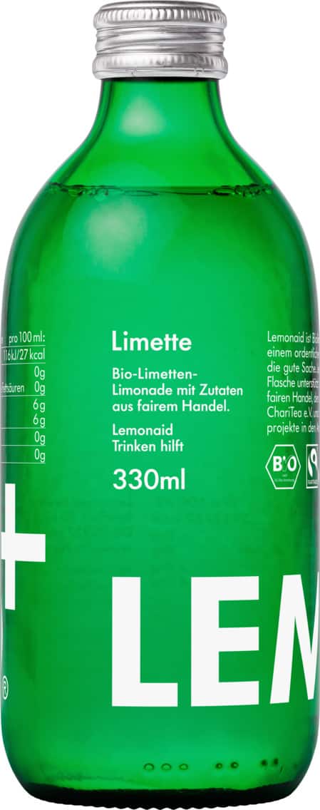 Lemonaid Bio Limonade oder ChariTea Bio Eistee
