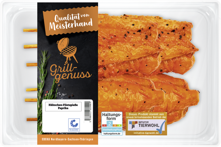 Hähnchen-Filetspieße Paprika