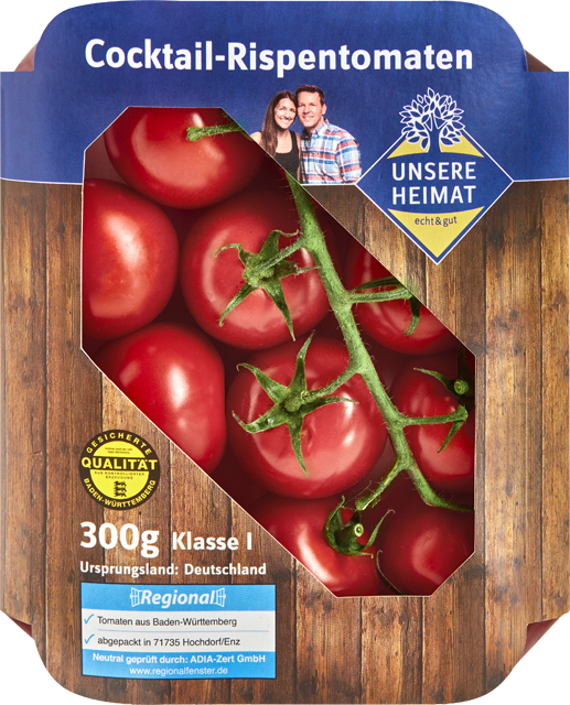 Unsere Heimat – echt & gut Cocktail-Rispentomaten 