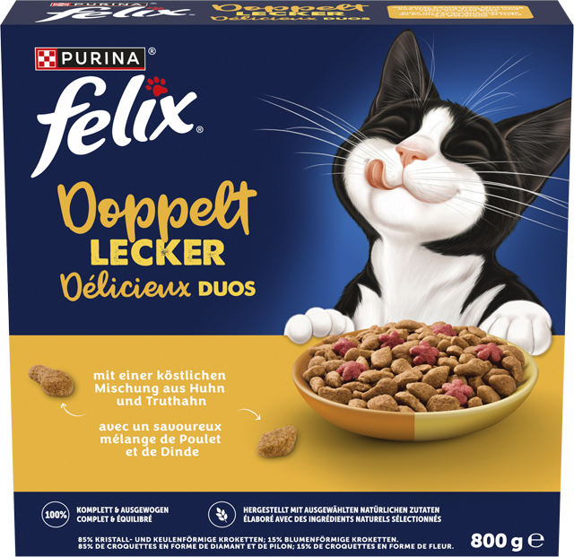Felix Doppelt lecker Trockenfutter für Katzen 