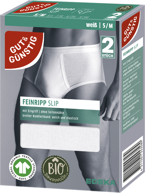 Gut & Günstig Herren Feinripp-Slip