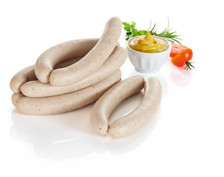 Schweinsbratwürstl* gebrüht oder Pfälzer*