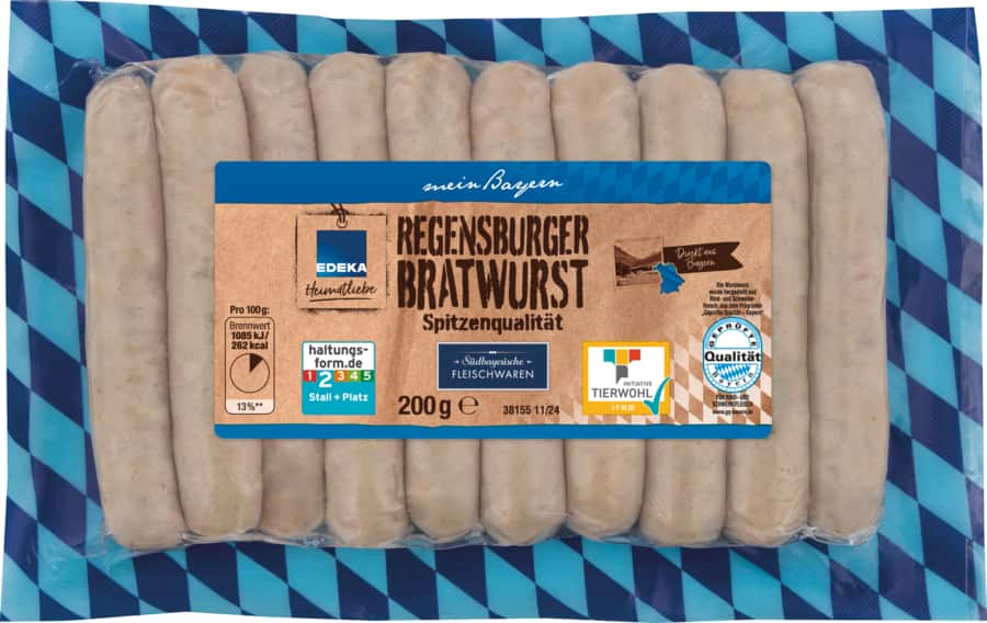 EDEKA Heimatliebe Regensburger Bratwurst Spitzenqualität