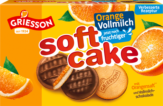 Griesson Soft Cake Orange Vollmilch 