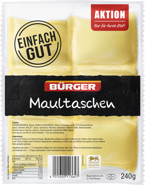 Bürger Maultaschen