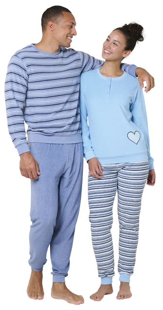Damen/Herren Frottee-Pyjama