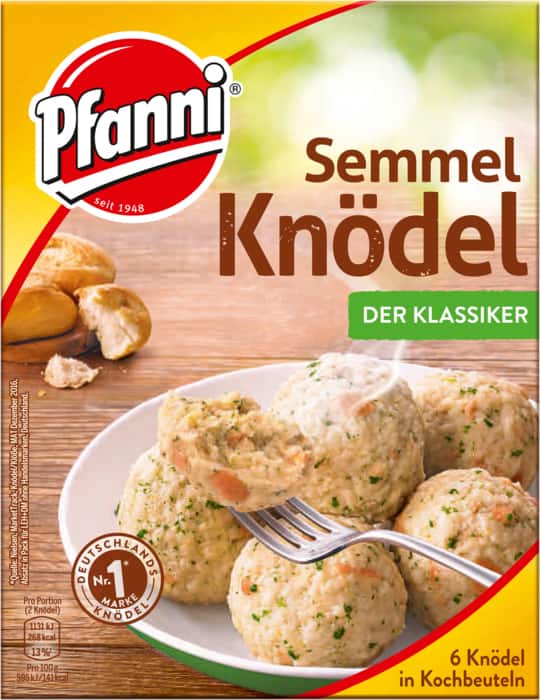 Pfanni Knödel-Vielfalt, auch Teig für Knödel, Klöße oder Kartoffel-Püree