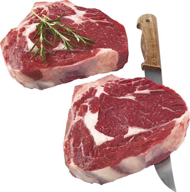 Ab Donnerstag erhältlich: ¹Bullenkoteletts