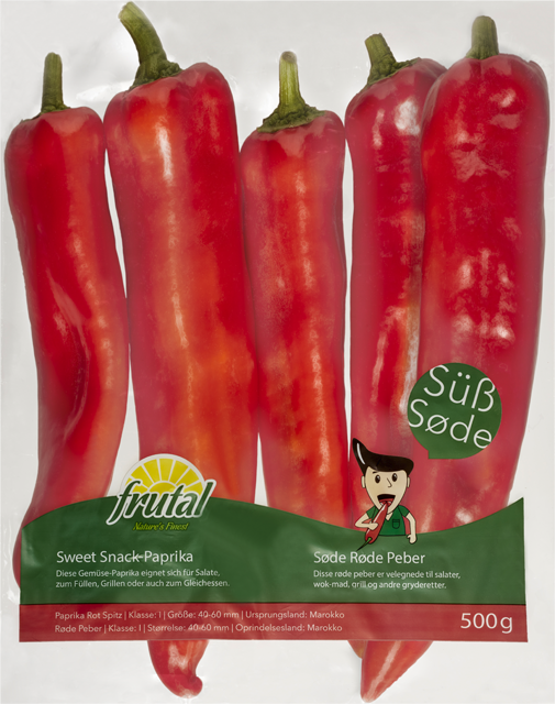 Am Samstag erhältlich: Spitzpaprika rot 