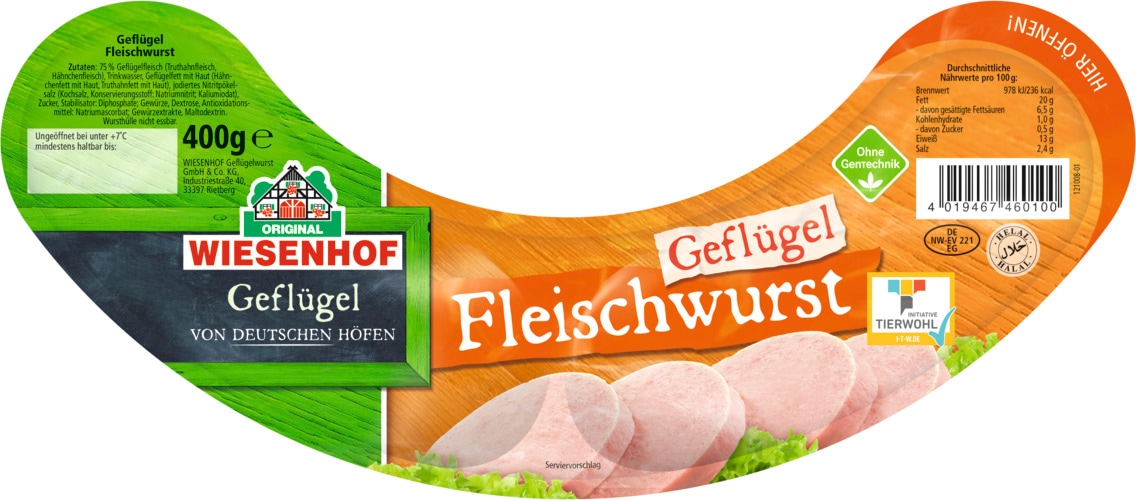 Wiesenhof Geflügel Fleischwurst