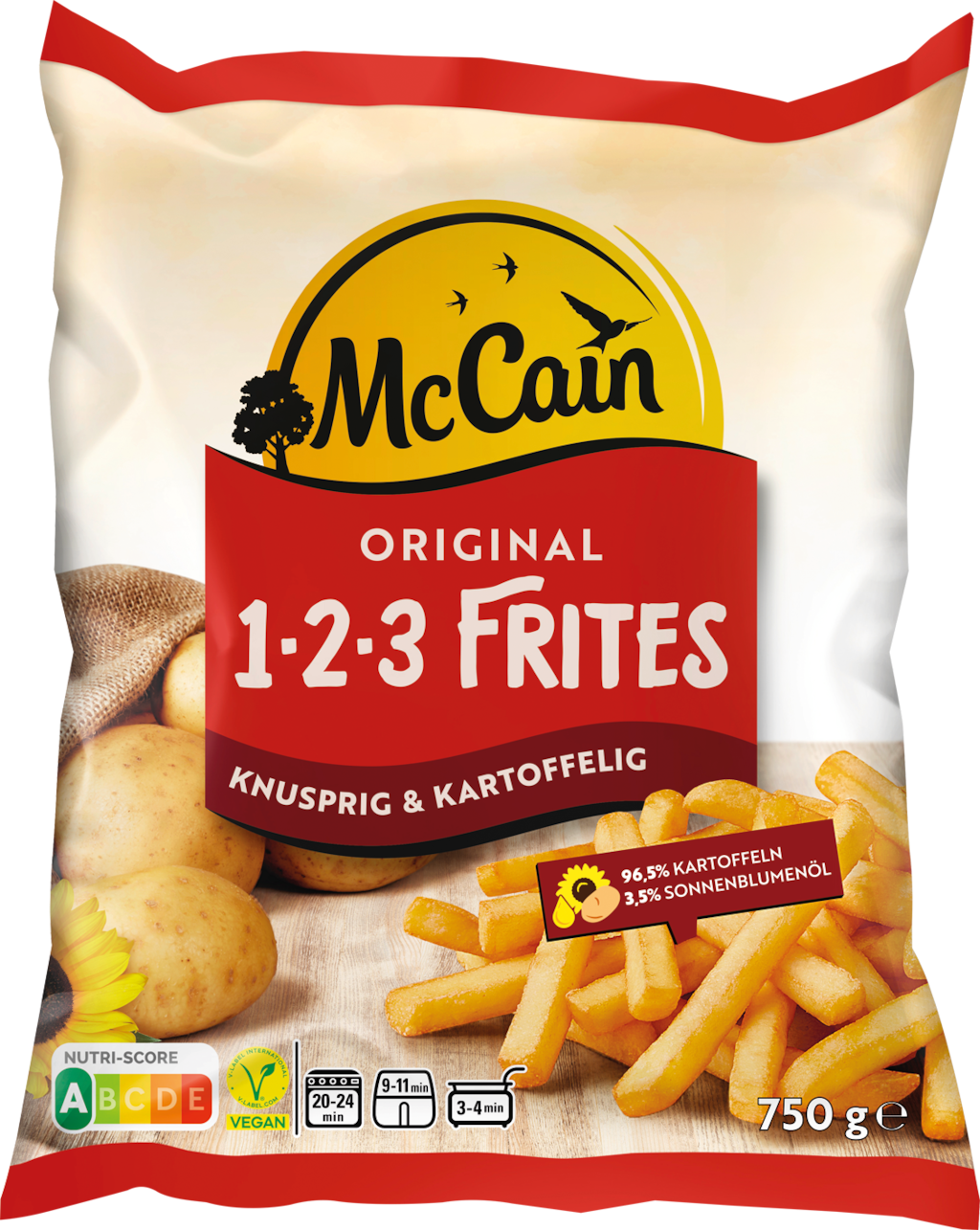 McCain 1-2-3 Original, Western, Curvers, Deluxe, Spicy Fries oder Crispers
