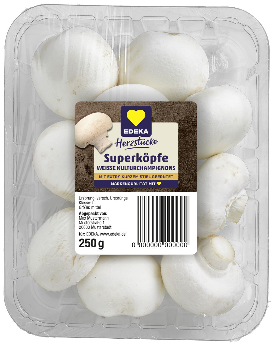 EDEKA Herzstücke Champignons weiß aus Deutschland