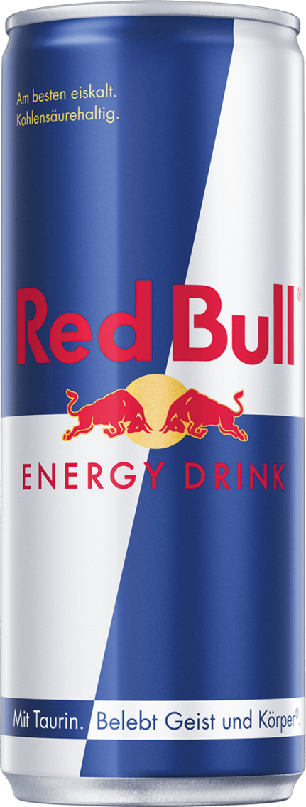 Red Bull oder The Organics Energy Drink oder Limonade