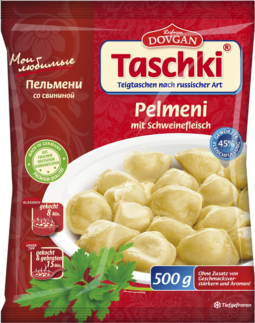 Dovgan Taschki Pelmeni mit Schweinefleisch oder Putenfleisch
