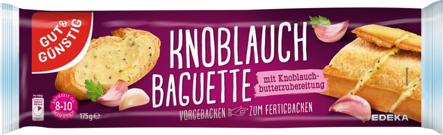 Gut&Günstig Knoblauch- oder Kräuter-Baguette