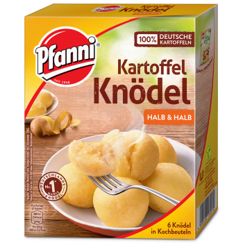 Pfanni Kartoffelpüree, Kartoffel- oder Semmelknödel