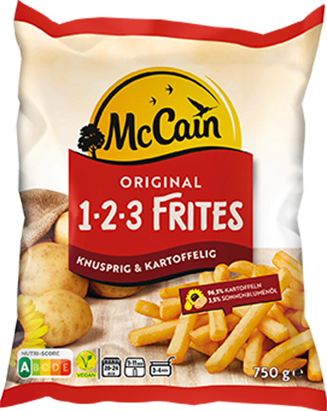 McCain 1-2-3 Original, Western, Curvers, Deluxe oder Crispers