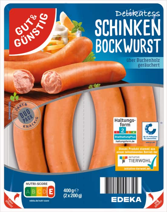 Gut&Günstig Delikatess Schinken-Bockwurst