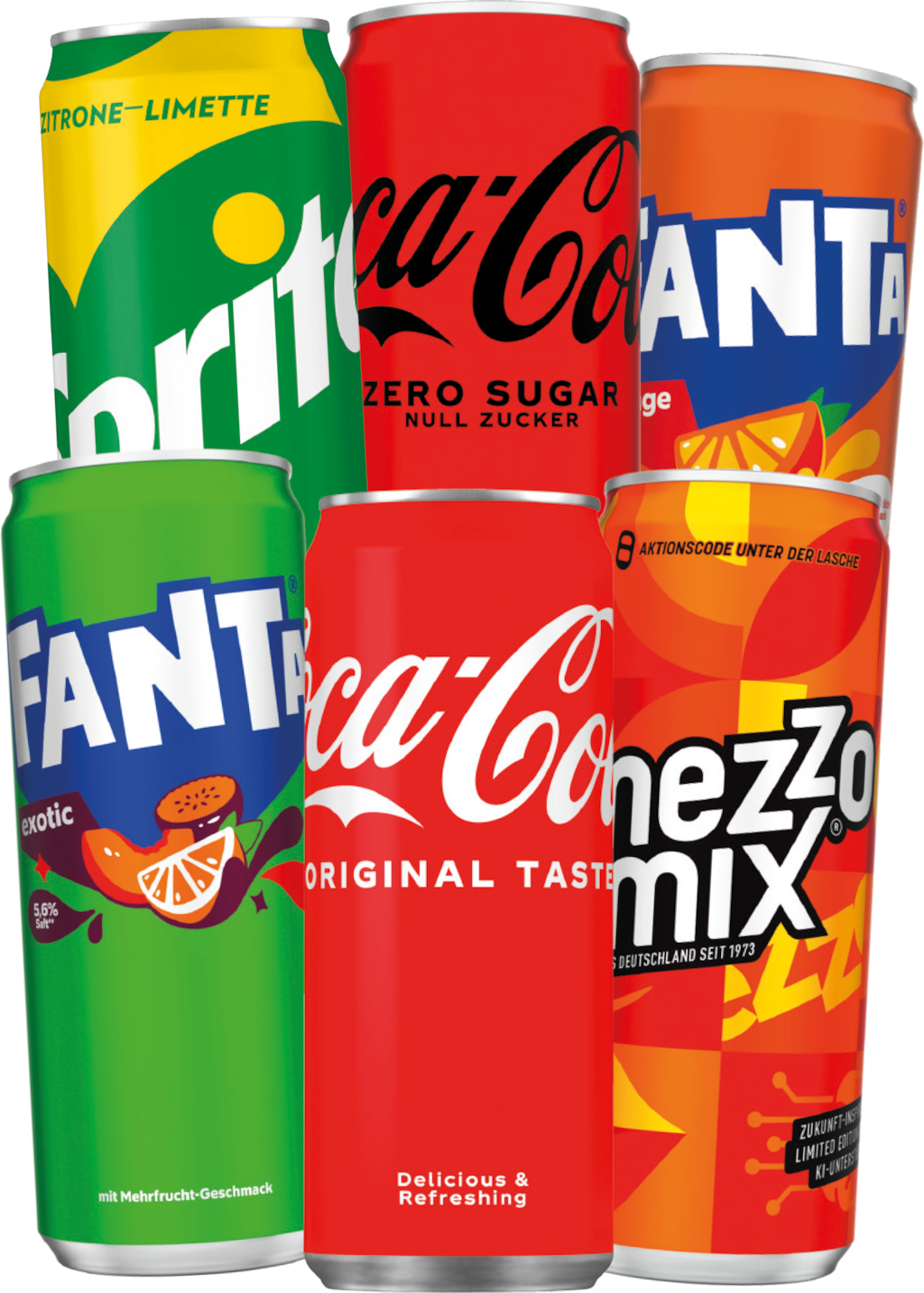 Coca-Cola, Fanta, Sprite oder Mezzo Mix