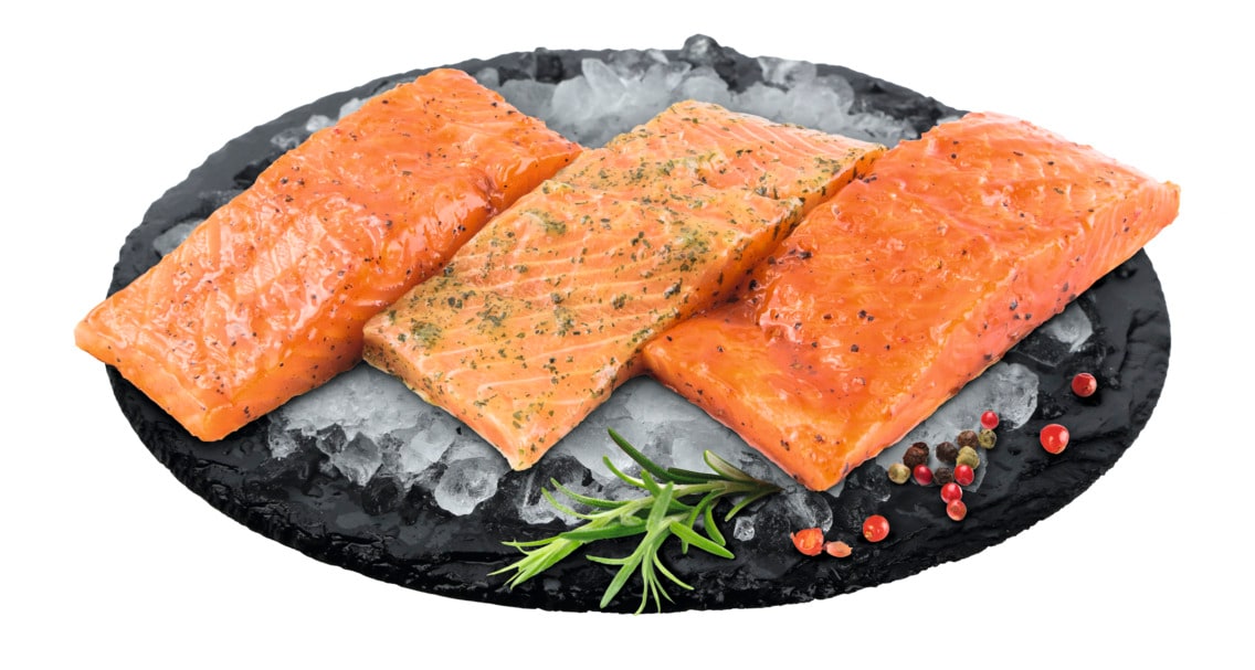 Frisches Lachsfilet