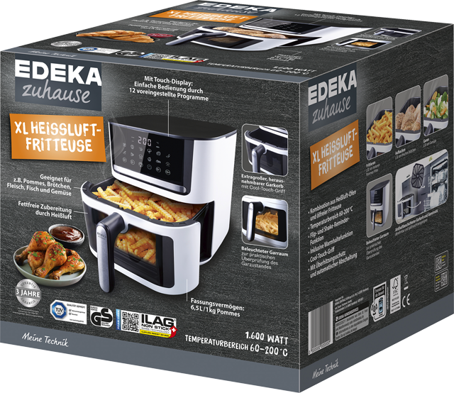 EDEKA zuhause XL-Heißluft-Fritteuse