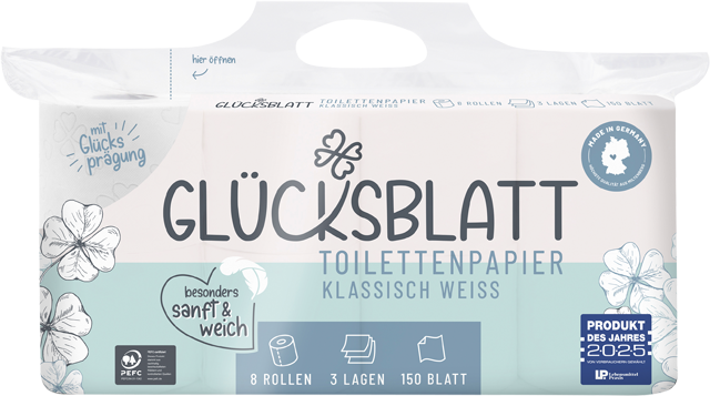 Glücksblatt Toilettenpapier