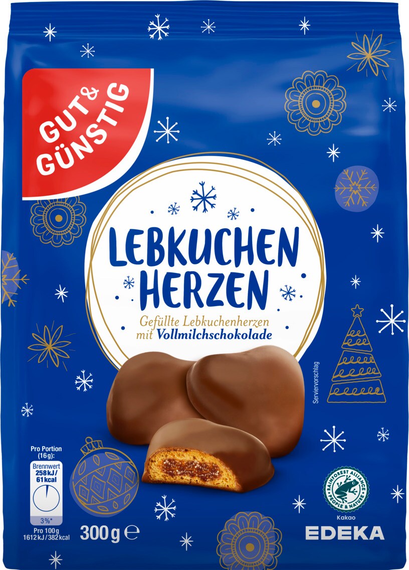 Gut & Günstig Lebkuchen Herzen Gefüllt