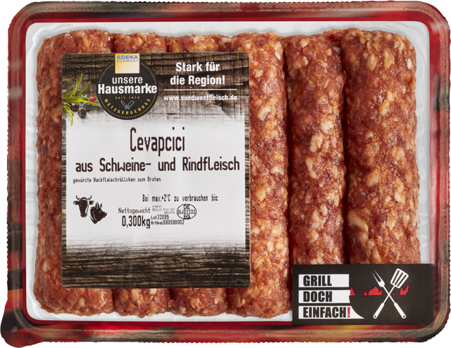 Im Frischepack: Bratfertige Cevapcici