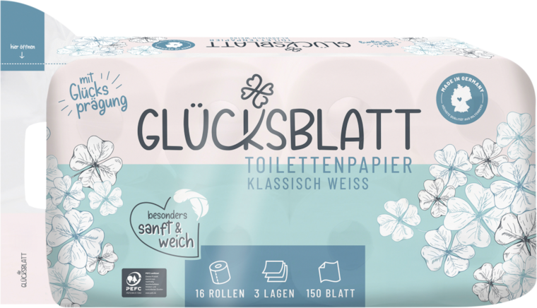 Glücksblatt Toilettenpapier