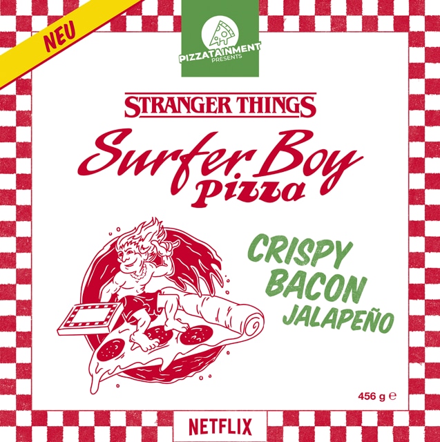 Stranger Things Surfer Boy Pizza Bacon Jalapeño 