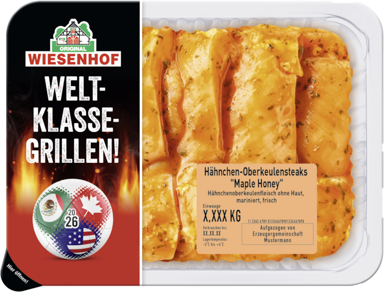 Wiesenhof Hähnchen-Oberkeulensteaks "Maple Honey"