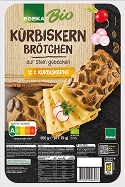 EDEKA Bio Kürbiskern- oder Mehrkornbrötchen