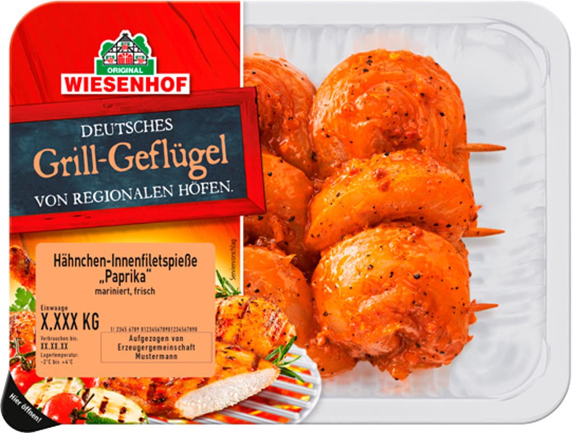 Wiesenhof Hähnchen Innenfiletspieße