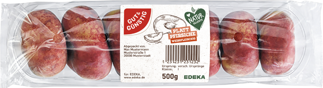 Gut & Günstig Plattpfirsiche Paraguayos gelbfleischig