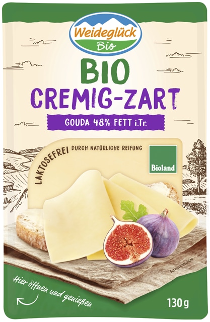 Weideglück Bio Käse in Scheiben