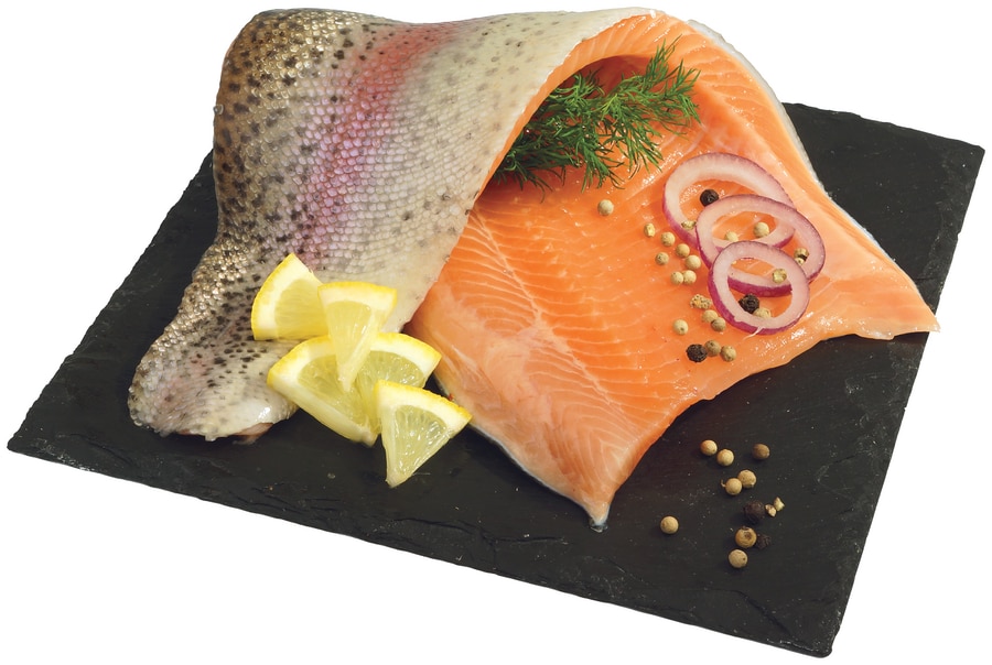 Frisches Regenbogen-Forellen-Filet