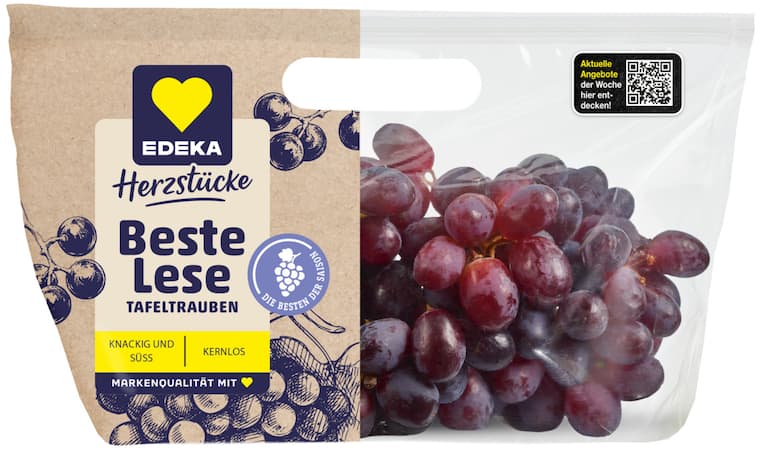 EDEKA Herzstücke Tafeltrauben Rot oder Hell kernlos