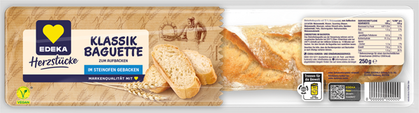 EDEKA Herzstücke Steinofen- oder Mehrkornbaguette