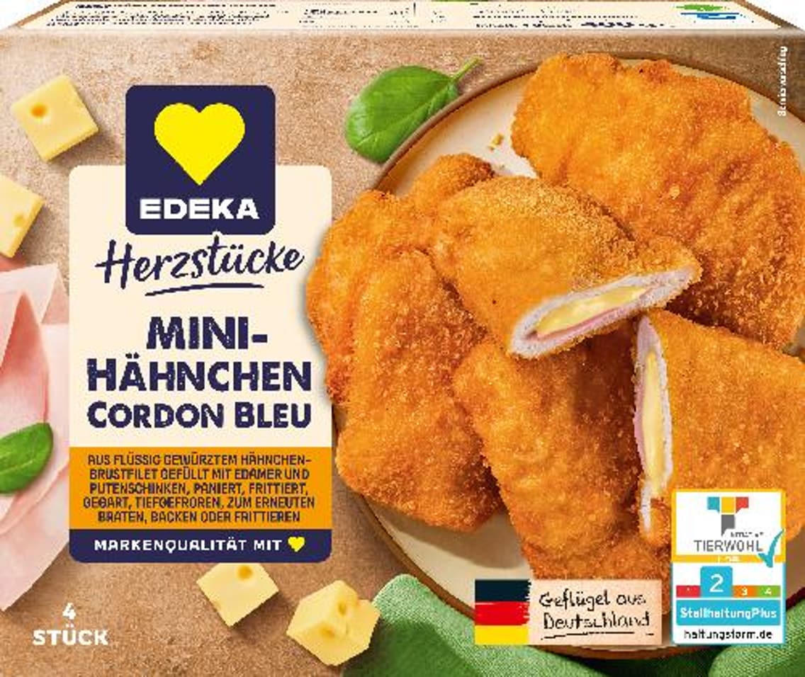 EDEKA Herzstücke Mini Hähnchen Cordon Bleu