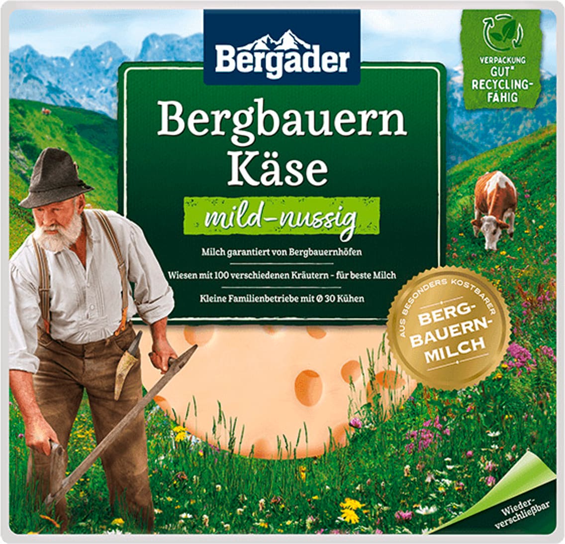 Bergader Käse Scheiben