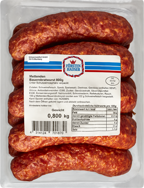 Donnerstag bis Samstag: Fürstenhauser Mettenden Bauernbratwurst
