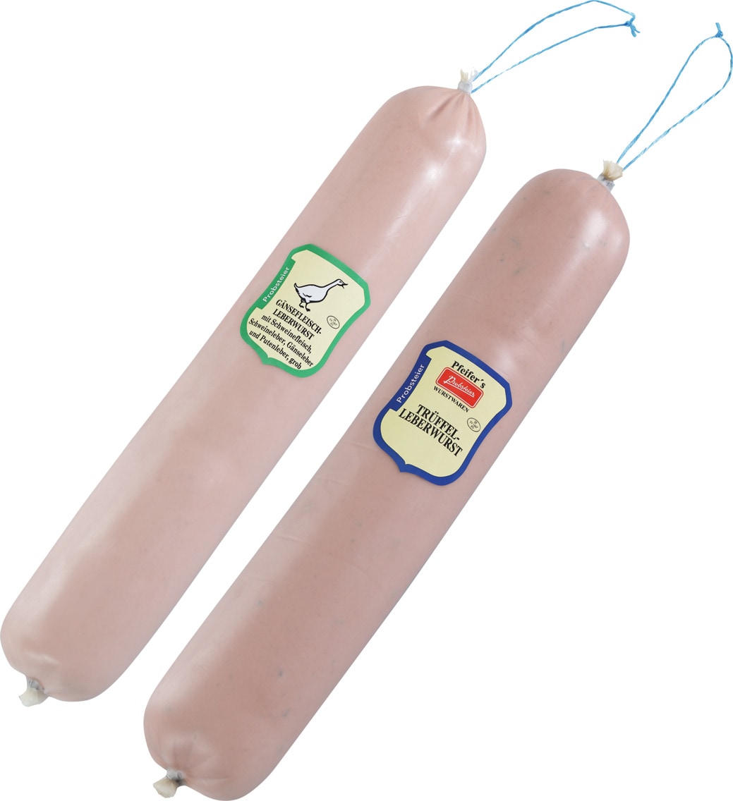Leberwurst mit Gänsefleisch oder Trüffel