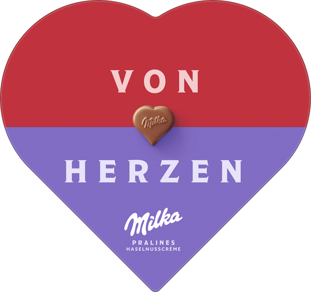 Von Herzen Milka Haselnusscreme Pralinés