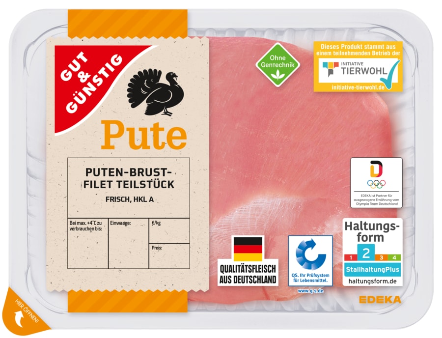 Gut&Günstig Puten-Brustfilet Teilstück*