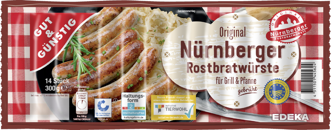 GUT&GÜNSTIG Original Nürnberger Rostbratwürste