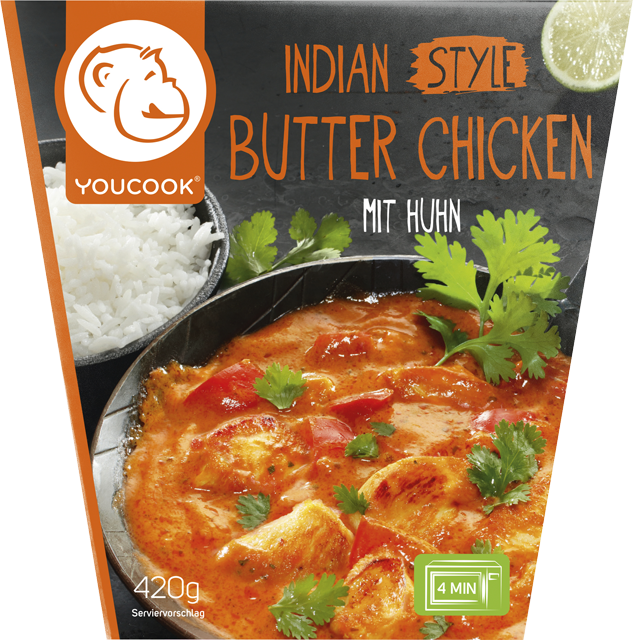 Youcook Fertiggericht Indian Style Butter Chicken