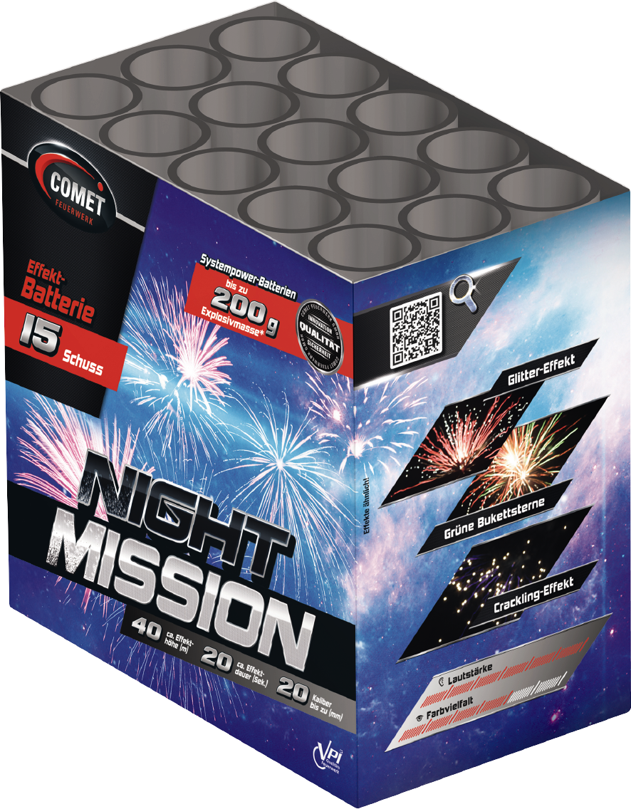 Comet Feuerwerksbatterie "Night Mission"