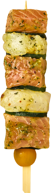 Lachs-Seeteufel-Spieße 